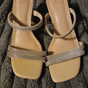 A New Day Women's Silver Strappy Sandals